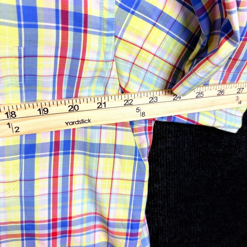 Bobby Jones Collection Shirt Mens XL Plaid Woven in Italy Button Down Cotton